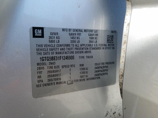 2015 GMC CANYON SLE 1GTG5BE31F1246900