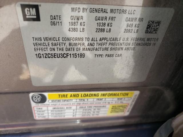 2012 CHEVROLET MALIBU LT 1G1ZC5EU3CF115189