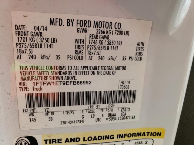 2014 FORD F150 SUPER 1FTFW1ET9EFB66992