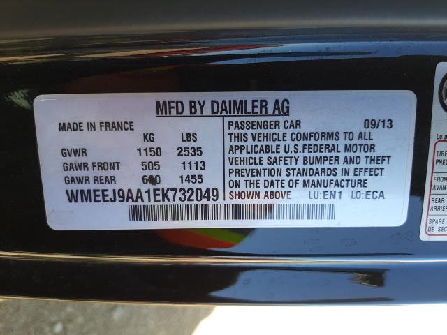 2014 SMART FORTWO WMEEJ9AA1EK732049