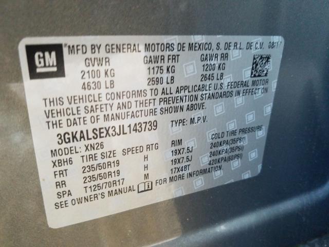 2018 GMC TERRAIN DE 3GKALSEX3JL143739