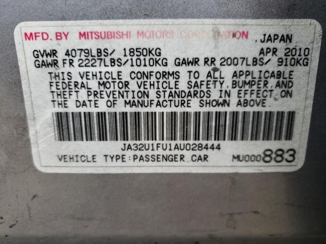 2010 MITSUBISHI LANCER DE JA32U1FU1AU028444