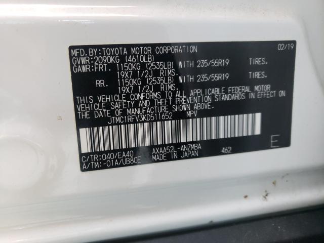 2019 TOYOTA RAV4 XLE P JTMC1RFV3KD511652