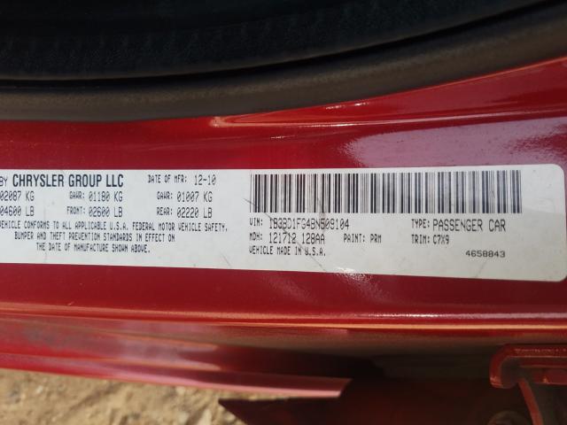2011 DODGE AVENGER MA 1B3BD1FG4BN509104