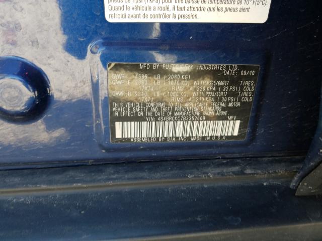 2011 SUBARU OUTBACK 4S4BRCKC7B3352609