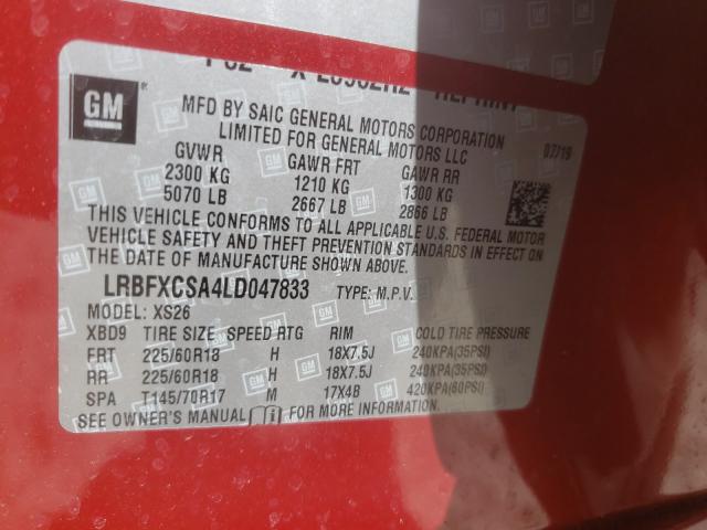 2020 BUICK ENVISION E LRBFXCSA4LD047833