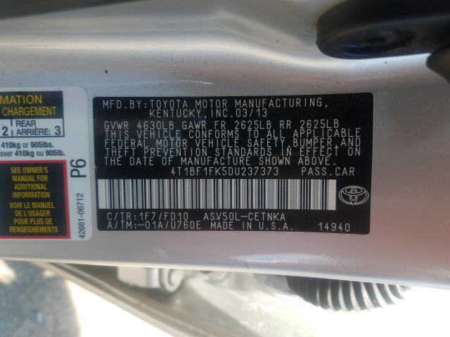 2013 TOYOTA CAMRY L 4T1BF1FK5DU237373