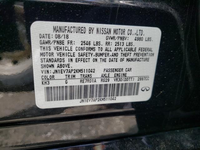 2019 INFINITI Q50 LUXE JN1EV7AP2KM511042
