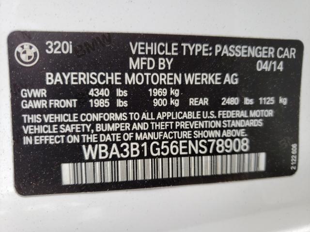 2014 BMW 320 I WBA3B1G56ENS78908