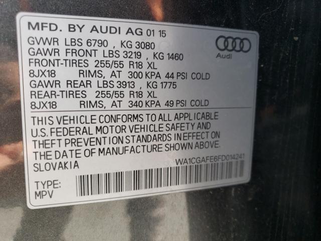 2015 AUDI Q7 PREMIUM WA1CGAFE6FD014241