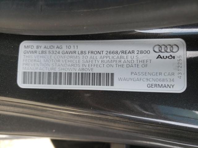2012 AUDI A7 PREMIUM WAUYGAFC9CN068534