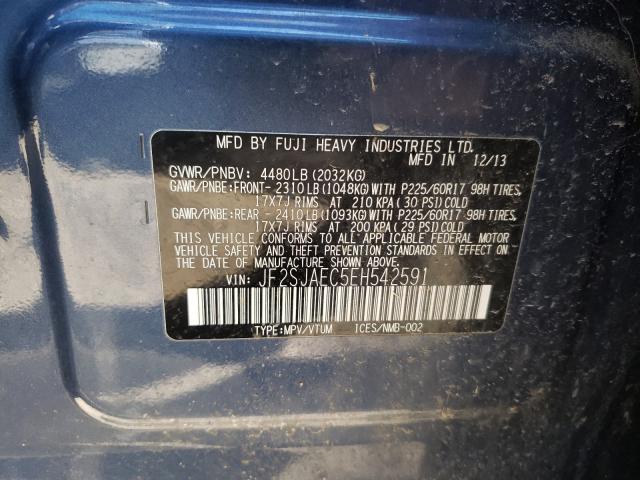 2014 SUBARU FORESTER JF2SJAEC5EH542591