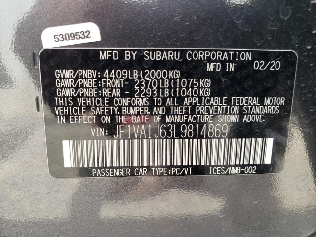 2020 SUBARU WRX LIMITE JF1VA1J63L9814869