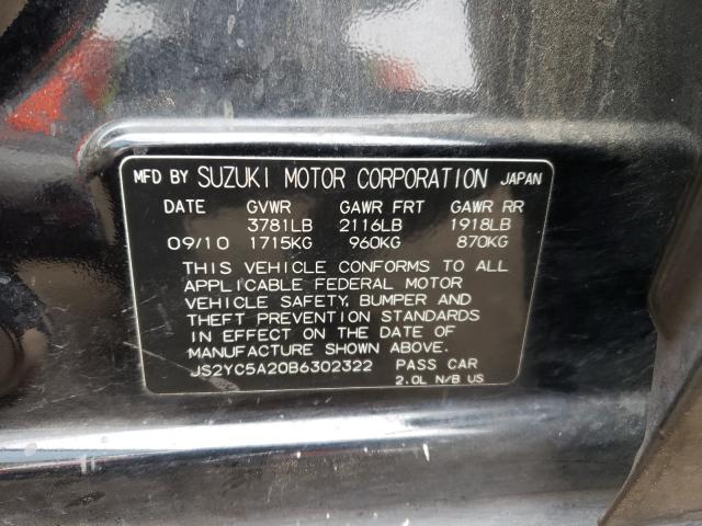 2011 SUZUKI SX4 LE JS2YC5A20B6302322