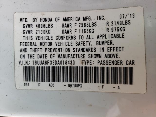 2013 ACURA TL SE 19UUA8F33DA018430