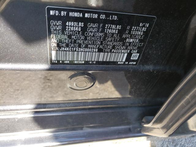 2017 ACURA RLX TECH JH4KC1F53HC000298