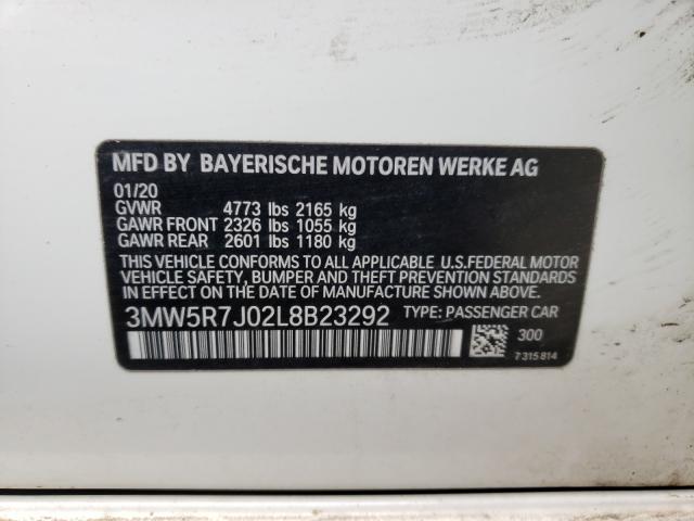 2020 BMW 330 I 3MW5R7J02L8B23292