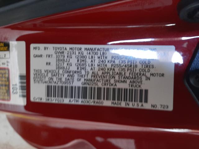 2010 TOYOTA TACOMA X-R 5TETU4CN7AZ709557