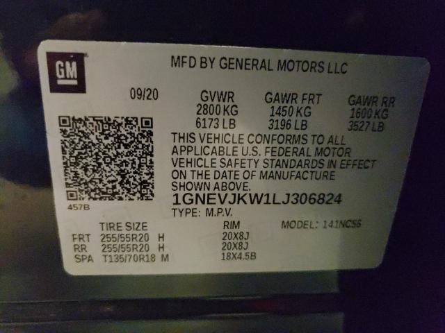 2020 CHEVROLET TRAVERSE R 1GNEVJKW1LJ306824