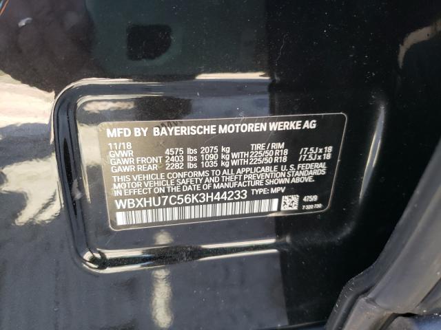 2019 BMW X1 SDRIVE2 WBXHU7C56K3H44233