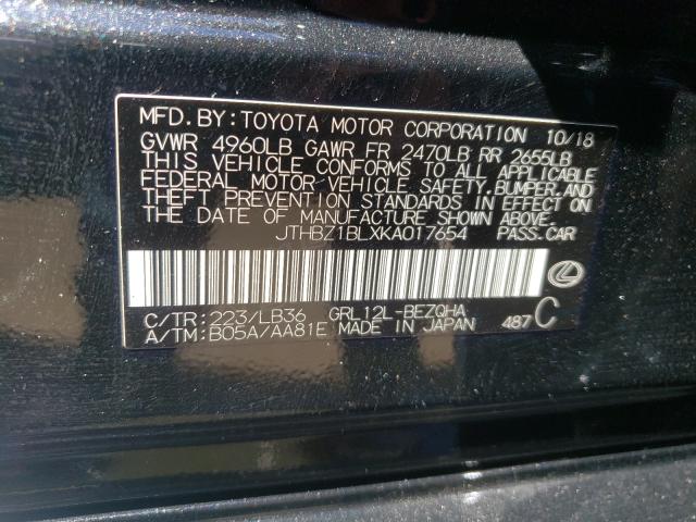 2019 LEXUS GS 350 BAS JTHBZ1BLXKA017654