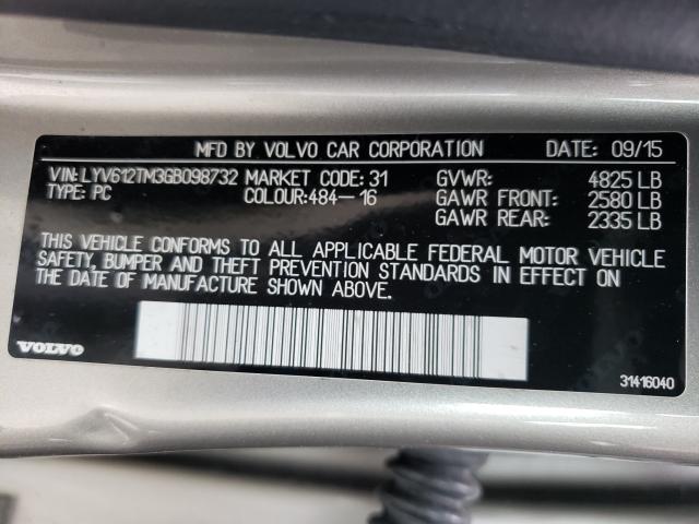 2016 VOLVO S60 PLATIN LYV612TM3GB098732