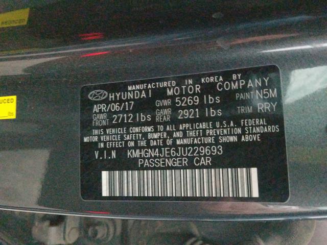 2018 GENESIS G80 BASE KMHGN4JE6JU229693