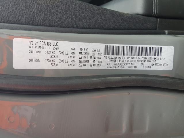 2020 DODGE DURANGO SX 1C4RDJAGXLC309877