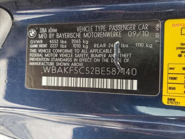 2011 BMW 328 XI SUL - WBAKF5C52BE587140