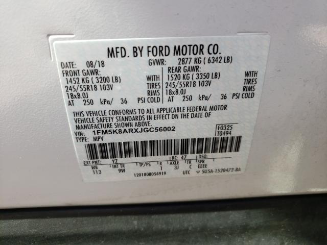 2018 FORD EXPLORER P 1FM5K8ARXJGC56002