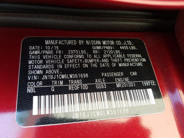 2020 NISSAN ROGUE SPOR JN1BJ1CW6LW361698