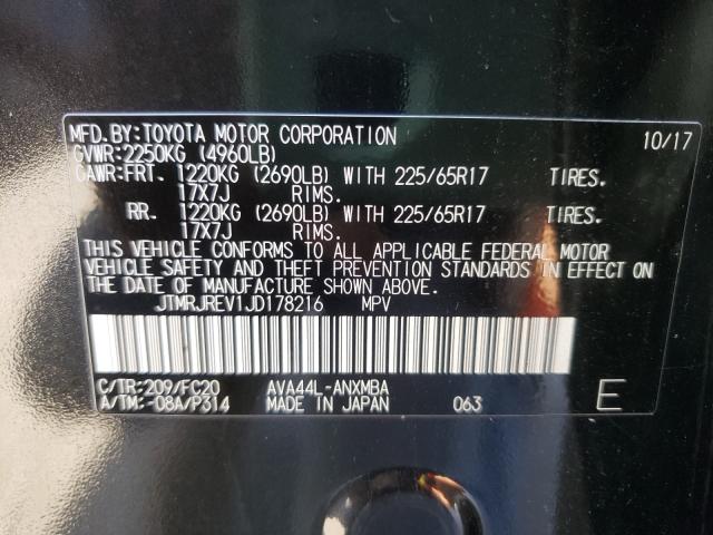 2018 TOYOTA RAV4 HV LE JTMRJREV1JD178216