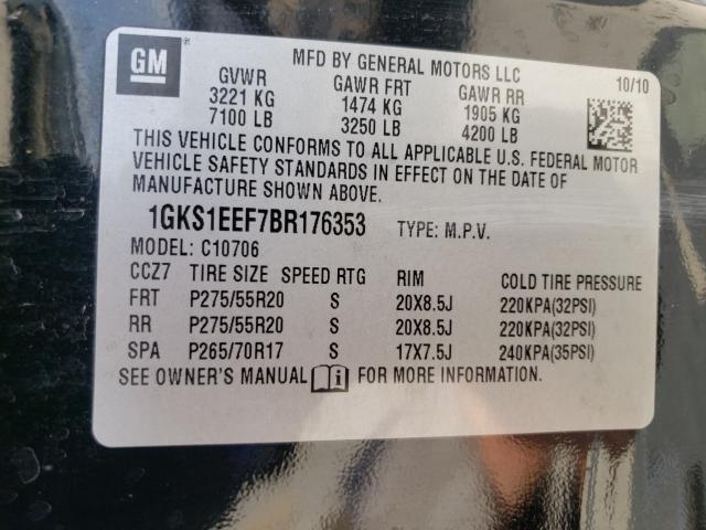 2011 GMC YUKON DENA 1GKS1EEF7BR176353