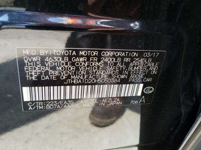 2017 LEXUS IS 200T JTHBA1D20H5050384