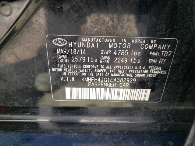 2014 HYUNDAI AZERA GLS KMHFH4JG1EA382929