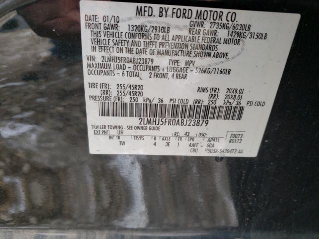 2010 LINCOLN MKT 2LMHJ5FR0ABJ23879