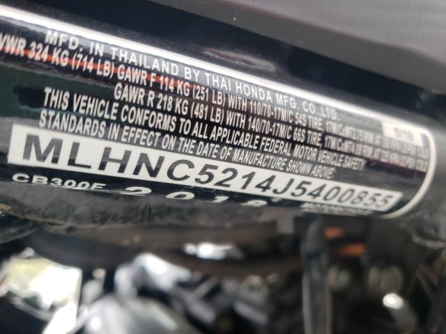 2018 HONDA CB300 F MLHNC5214J5400855