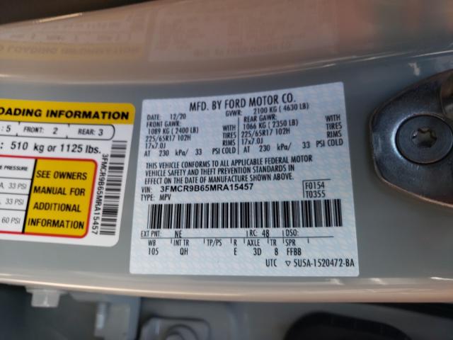 2021 FORD 2 DOOR 3FMCR9B65MRA15457