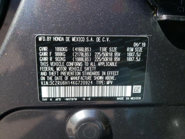 2019 HONDA HR-V SPORT 3CZRU6H14KG720924