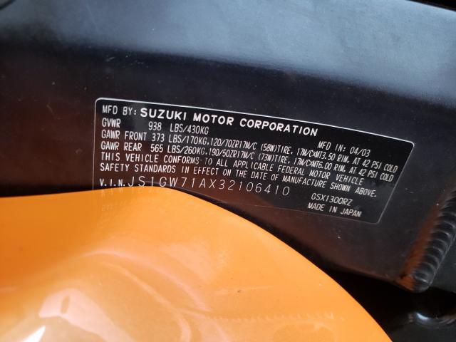 2003 SUZUKI GSX-1300R JS1GW71AX32106410