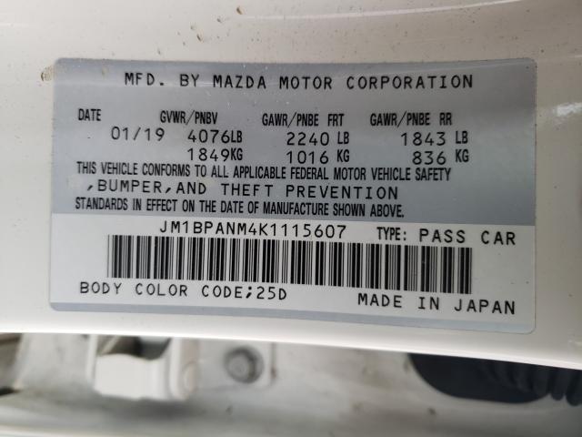 2019 MAZDA 3 PREMIUM JM1BPANM4K1115607