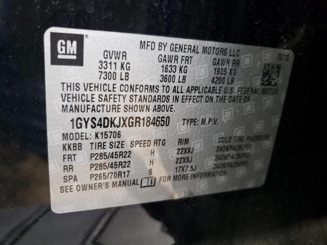 2016 CADILLAC ESCALADE 1GYS4DKJXGR184650