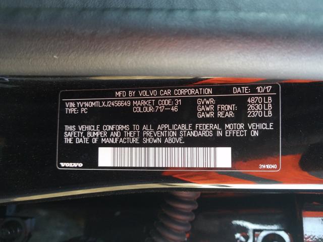 2018 VOLVO S60 DYNAMI YV140MTLXJ2456649