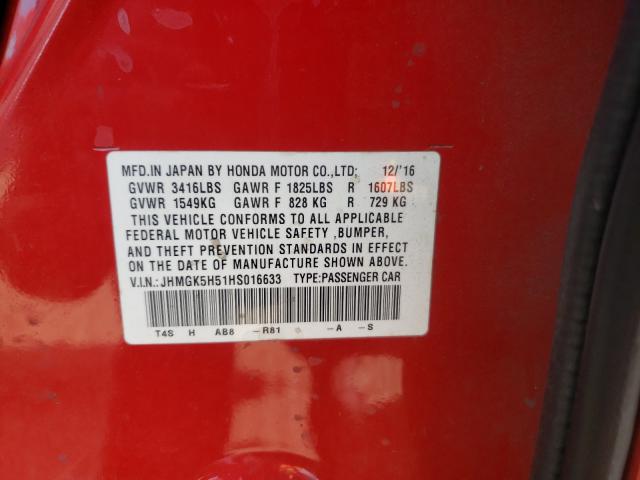 2017 HONDA FIT LX JHMGK5H51HS016633