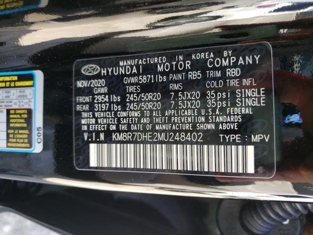 2021 HYUNDAI PALISADE C KM8R7DHE2MU248402