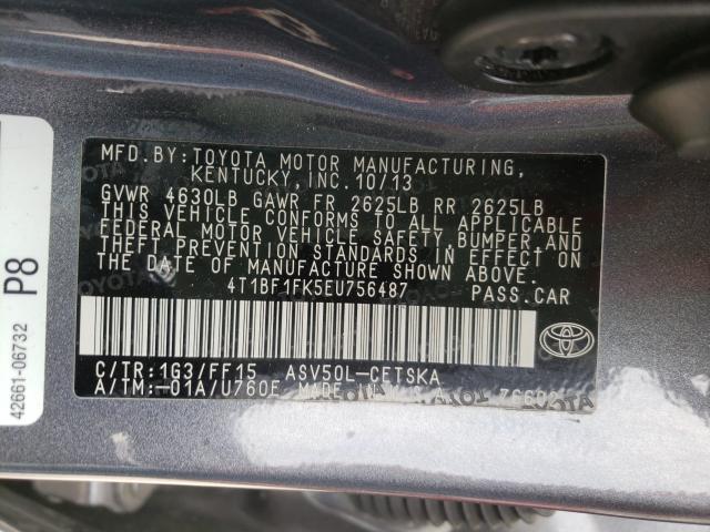 2014 TOYOTA CAMRY L/SE 4T1BF1FK5EU756487
