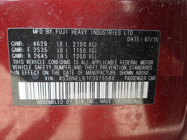 2015 SUBARU LEGACY 3.6 4S3BNEL61F3075580