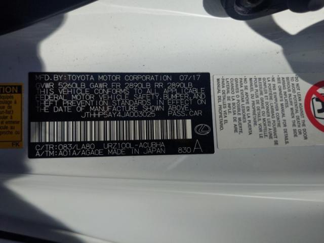 2018 LEXUS LC 500 JTHHP5AY4JA003025