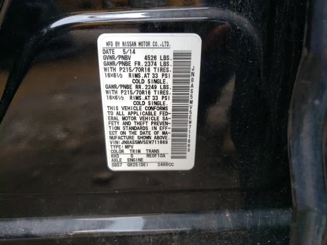 2014 NISSAN ROGUE SELE JN8AS5MV5EW711669