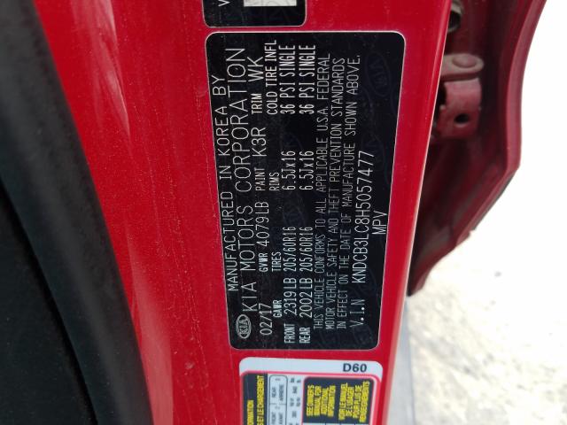 2017 KIA NIRO FE KNDCB3LC8H5057477